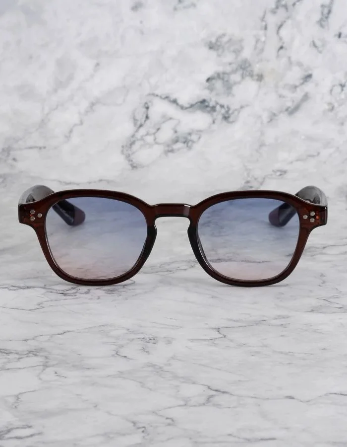  اكسبليست باوتس Explicit Poets 45EP5-MARK-DARK BROWN-BLUE TO PINK Stylish Sunglasses